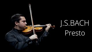 JS Bach Sonata for Violin Solo No1 in G Minor BWV 1001 Presto  Demirhan Gökbudak [upl. by Yrbua]