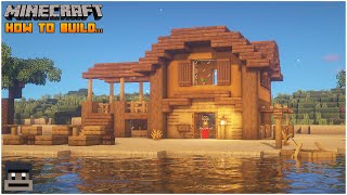 Minecraft Beach House Tutorial [upl. by Ibrab]