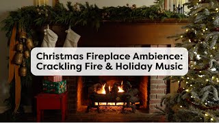 Cozy Christmas Fireplace with Relaxing Music and Crackling Fire  247 Livestream [upl. by Meelak]