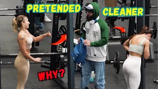 Bodybuilder Anatoly Gym Prank Pretended To Be Cleaner  Anatoly Gym Prank [upl. by Nipsirc376]