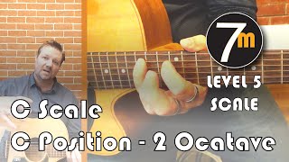 C Scale  C Position 2 Octave  Guitar Lesson  Level 5 [upl. by Andras]