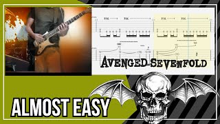 Avenged Sevenfold  Almost Easy Guitar Cover With Tab Drop D [upl. by Klatt]