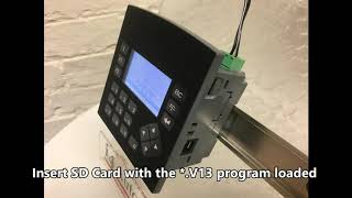 Unitronics V130 showing how to load a prog from SD Card [upl. by Ylil]