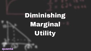 Diminishing Marginal Utility [upl. by Ellesirg]