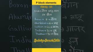 periodic table group 13 elements  boron family mnemonics boronfamily group13 [upl. by Lou]