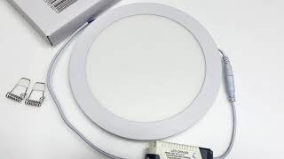 18W LED Round Recessed Ceiling Panel Natural White 4000K [upl. by Derf]