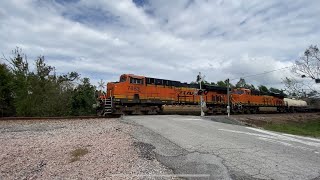 BNSF HNSILAL through Gibson Louisiana [upl. by Enilav]