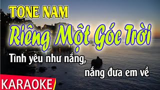 Karaoke Riêng Một Góc Trời Tone Nam  Thái Tài [upl. by Adnat]