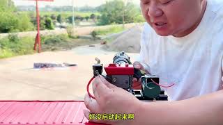 Mini Hybrid Oil Engine Model Technology Small Production Electric Motor Small Invention [upl. by Luhem]