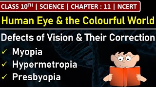 Class 10th Science  Defects of Vision and Their Correction  Chapter 11  NCERT [upl. by Chandler]