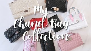 我的小香包包收藏 CHANEL BAG COLLECTION 超簡單清潔包包方法 收納 amp 保養小香包包分享 ♥ HelloItsMi [upl. by Nannerb974]