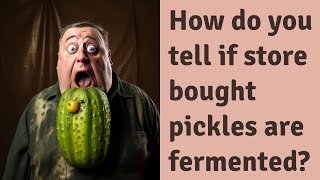 How do you tell if store bought pickles are fermented [upl. by Aikemot]