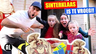 SINTERKLAAS STAAT TE VROEG VOOR ONZE DEUR De Zoete Zusjes Vieren Sinterklaas ♥DeZoeteZusjes♥ [upl. by Denie502]