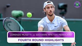 Gripping thriller  Lorenzo Musetti vs Giovanni Mpetshi Perricard  Highlights  Wimbledon 2024 [upl. by Emmy]