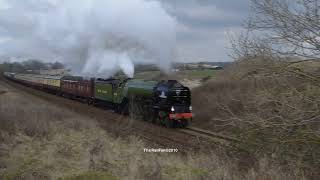 Flat out 60163 Tornado Storms Upton Scudemore Bank Warminster England 14022010 [upl. by Erinn523]