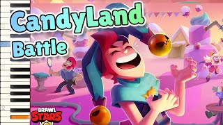 CandyLand Battle Theme Brawl Stars Piano  OST [upl. by Milinda]