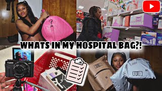 PACK MY HOSPITAL BAG WITH ME AT 38 WEEKS PREGNANT  Semaj Lesley [upl. by Anomor]