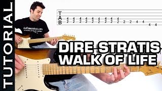 Como tocar Walk Of Life de DIRE STRAITS en guitarra [upl. by Olwena]