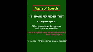 Transferred epithet ll Figure of Speech ll English Literature [upl. by Aened920]