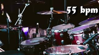 55 Bpm Drum Track Batería  Straight Beat Eighth Notes [upl. by Farmer139]