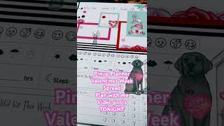 Plan with me Valentines week spread posts tonight kellofaplan stickers [upl. by Hsirehc]