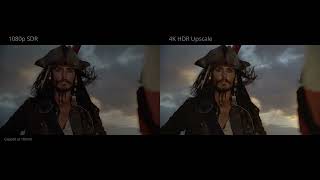 1080p SDR vs 4K HDR Captain Jack Sparrow  Open Matte  The Curse of the Black Pearl [upl. by Eesac656]