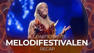 Melodifestivalen 2022 Sweden  All Participants  RECAP [upl. by Norry]