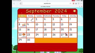 Daily Starfall Calendar  September 15 2024 [upl. by Eniahpets]