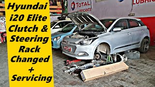 Hyundai i20 Elite Clutch amp Steering Rack Changed  Servicing [upl. by Luigi]