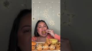 asmr popeyes  ​⁠trueatsasmr mukbang eating sounds shorts [upl. by Beau902]