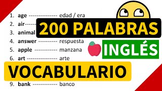 200 palabras importantes en inglés y su significado en español con pronunciación Vocabulario 2 [upl. by Rodgers]