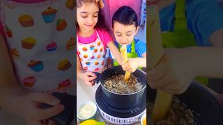 Children make delicious healthy vegan oatmeal shorts cooking viral trending kids shortsfeeds [upl. by Akenat]