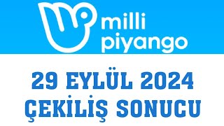 Milli Piyango Çekiliş Sonuçları 29 Eylül 2024 [upl. by Haronid]