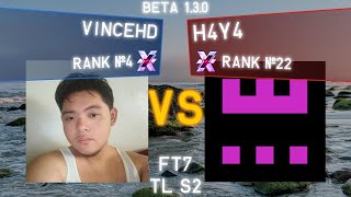 TETRIO  VinceHD Rank 4 vs H4Y4 Rank 22  TETRIO High Level Replays [upl. by Phia]