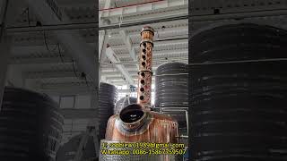 3000L copper still with copper reflux columns versatile still for making gin vodka whisky brandy [upl. by Tisman337]