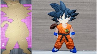 Cómo hacer piñata de Goku con cartón  Dragón Ball [upl. by Aicilev898]