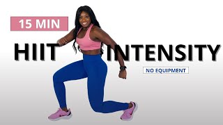 15 MIN HIIT WORKOUT FULL BODY No Equipment  No Repeats Home  burn lots of calories [upl. by Sidnee]