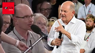 Auf AmpelFrage von Erzieher hat Scholz keine Antwort „Sie haben recht“ [upl. by Siekram]