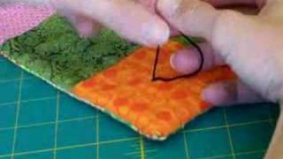 How to tie a surgeons knot for a quilt [upl. by Ahseik]