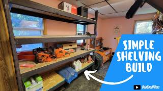 Simple Garage Shelving Build [upl. by Anires487]