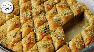 Easy Turkish Baklava with Homemade Sheets Step by Step Recipe by Yes I Can Cook [upl. by Rudie]