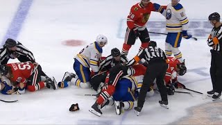 Peyton Krebs Open Ice Hit On Philipp Kurashev Causes Scrum [upl. by Dallman]