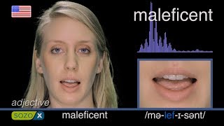 How To Pronounce MALEFICENT like an American English Pronunciation IPA 英語 発音 토익 tesl toeic ielts ESL [upl. by Nylisoj39]