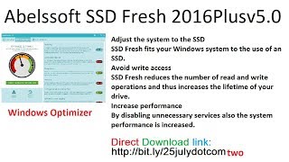 Abelssoft SSD Fresh 2016 Plus v5 0 [upl. by Sibell]