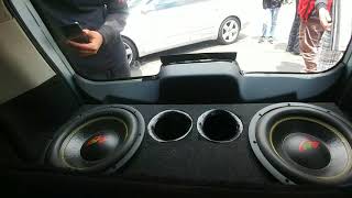 Car subwoofer 12quot 16000 Watt Audio Fusion Power  Rocking car [upl. by Letsirhc730]