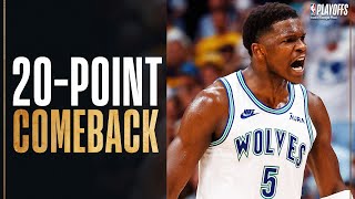 The Timberwolves BEST PLAYS From The Biggest Halftime Comeback In Game 7 History😲 May 19 2024 [upl. by Alekahs]