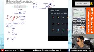 Mechanics of Deformable Bodies  Chapter 1  Simple Stress Additional Problem 3 [upl. by Anital]