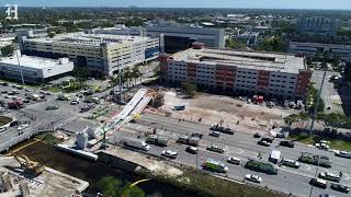 Drone video shows the damage after FIU bridge collapsed [upl. by Aneeres]