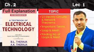 BL Theraja Vol 1  Ch 2 Lec 1  Electric Circuits amp Network Theorems  Important Terms [upl. by Premer]