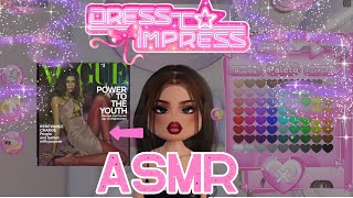 asmr ᥫ᭡ pt2 susurros con DRESS TO IMPRESS 💋💄🧝‍♀️ sonidos de teclado binaural [upl. by Muire354]